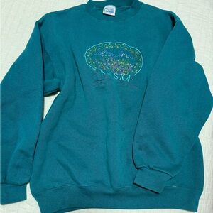 Teal Alaska Graphic Sweatshirt